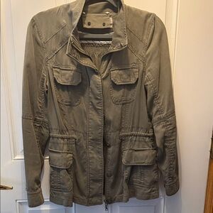Anthropologie Military-Inspired Olive Utility Jacket